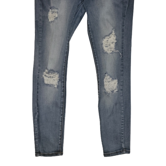 Machine Skinnny Jeans Mid Rise Ripped Destroyed Size 28/6 - Picture 4 of 9